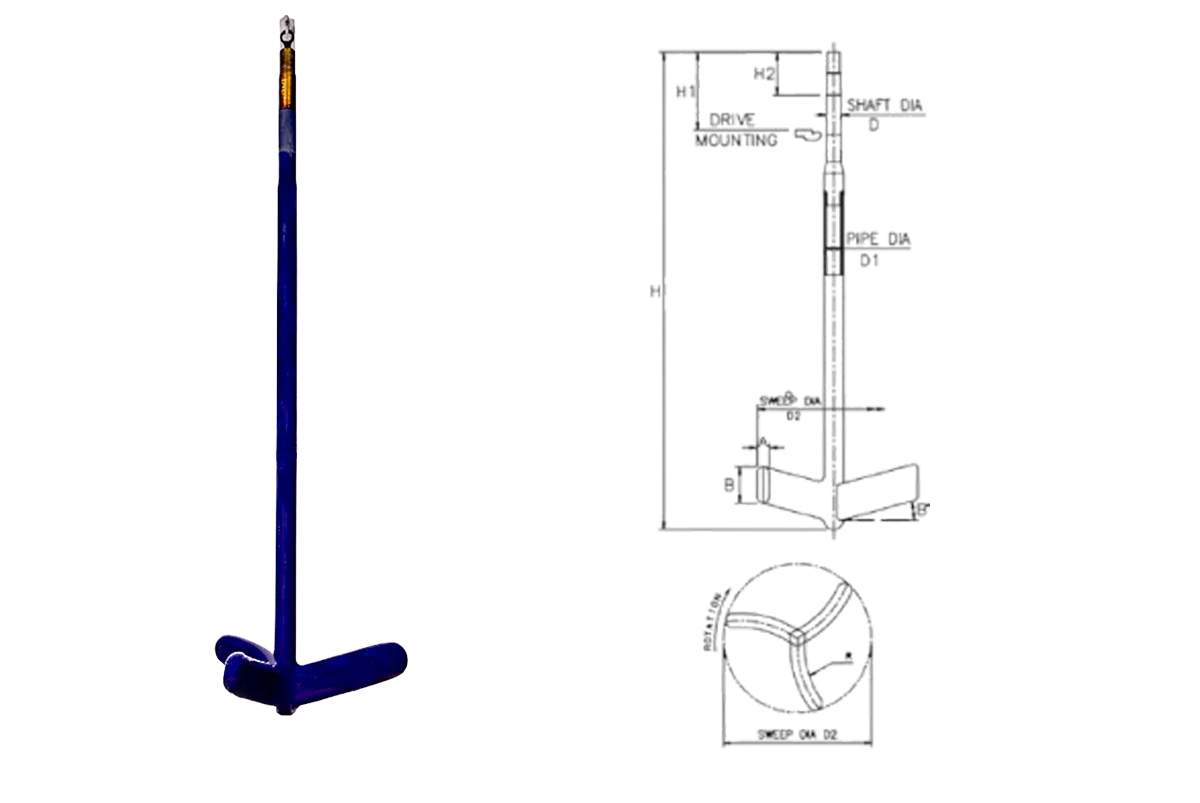 Impeller Agitator 2D Structure - Glasskem