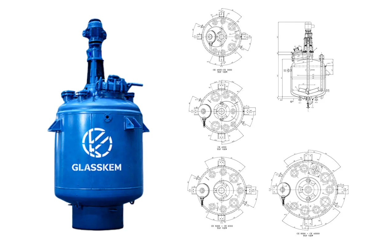 MS CE Glass Lined Reactor 2D Structure - Glasskem