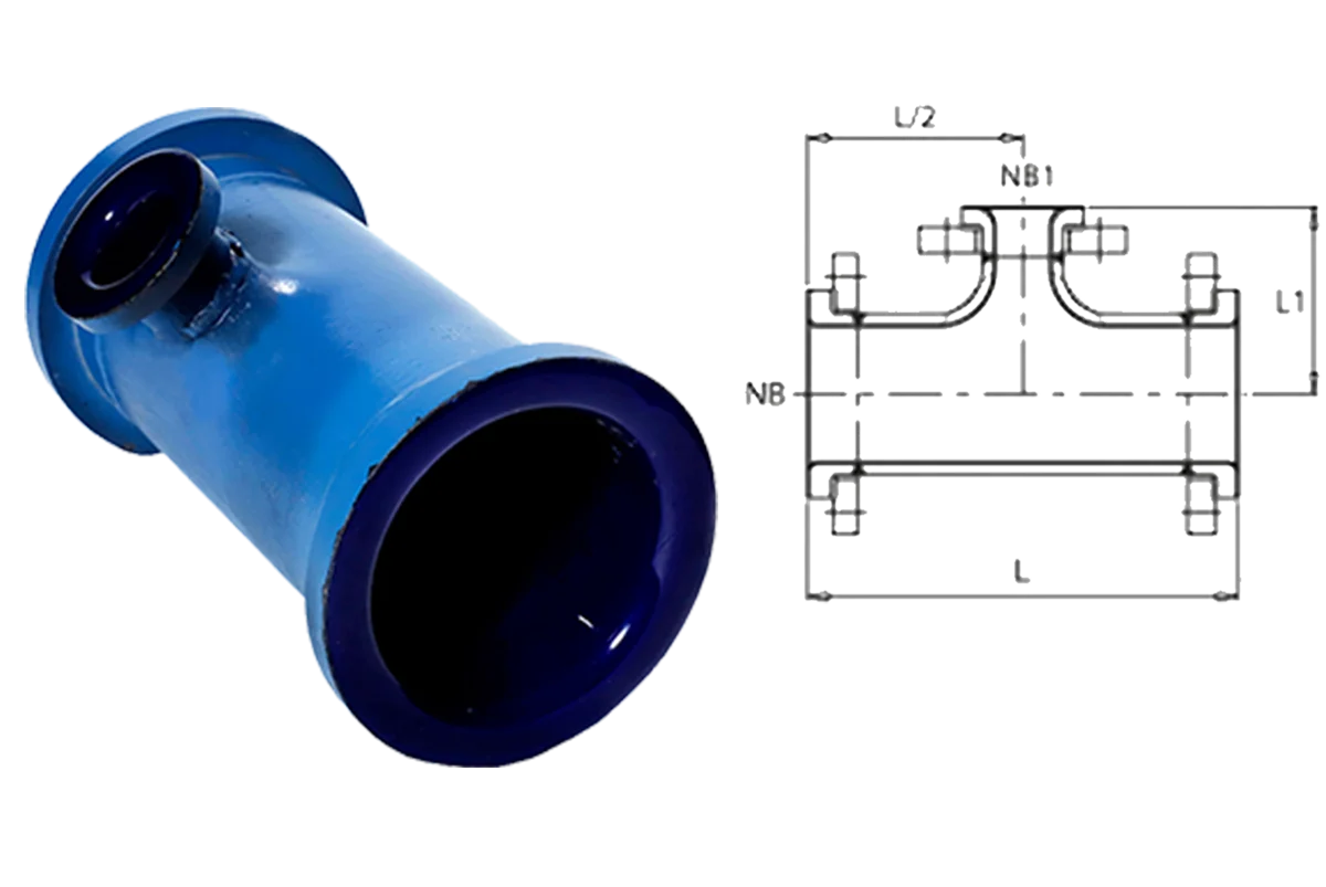 MSGL Unequal Tee 2d structure - Glasskem